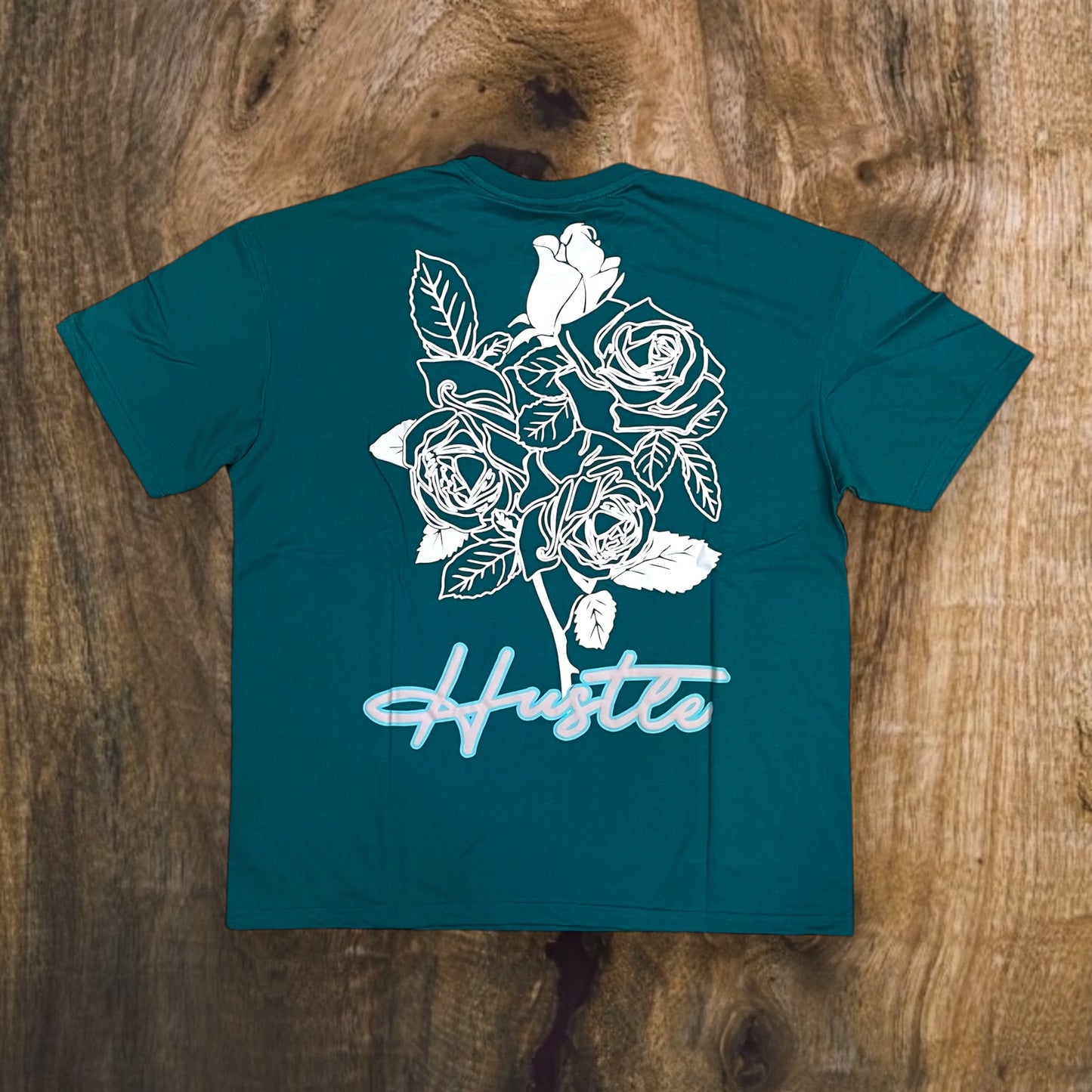 151-144 - Hustle Rose Oversized Graphic T-Shirt