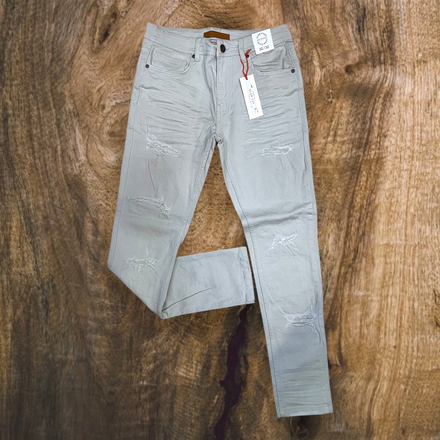 P503 - Twill Ripped Slim-Fit Stretch Jeans