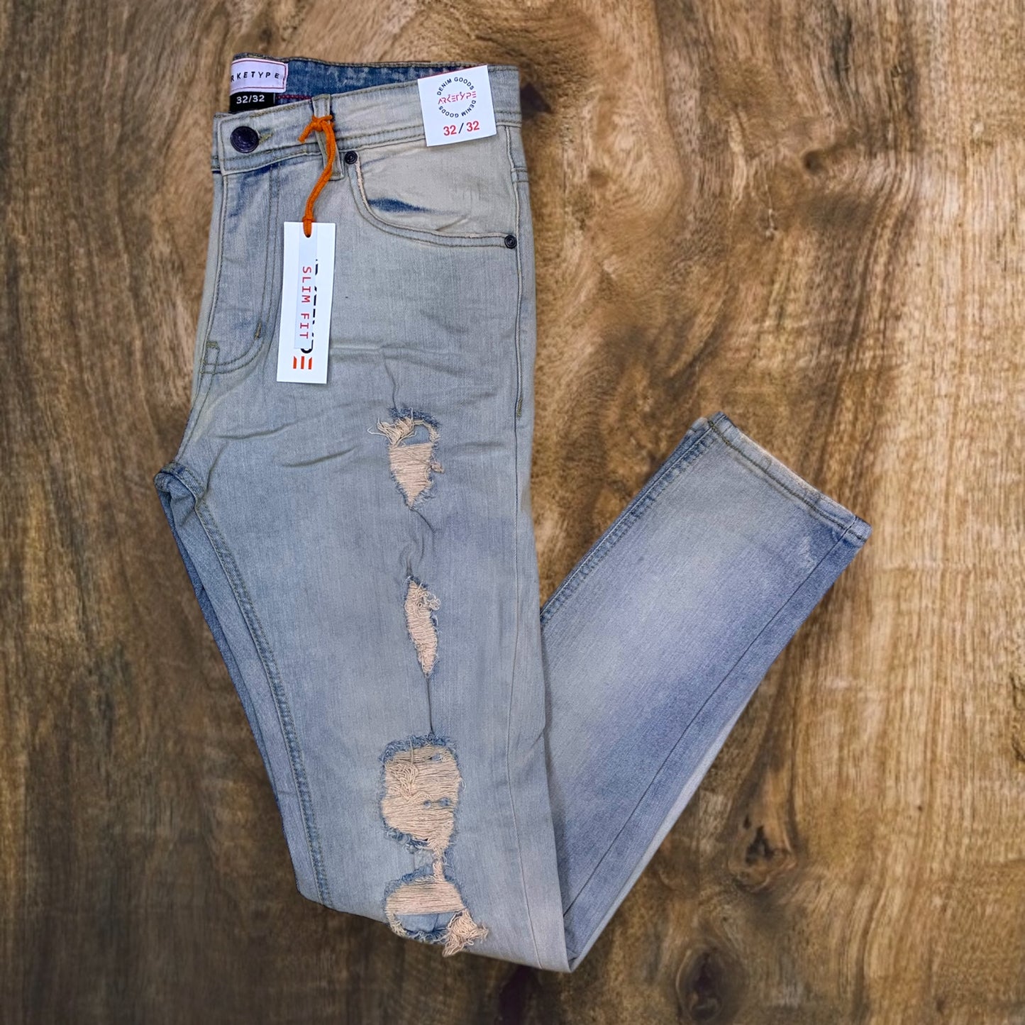 PC03 - Core Ripped Slim-Fit Stretch Jeans
