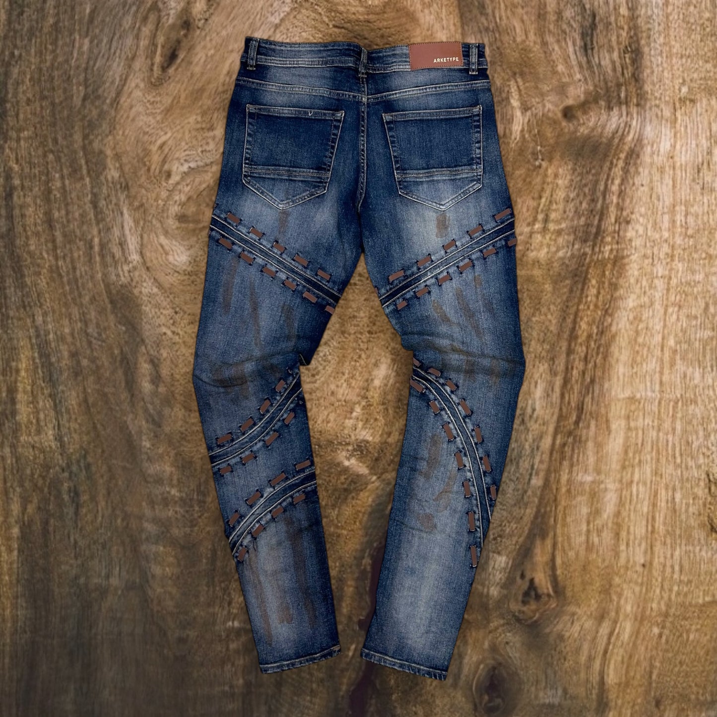 P425 - Nelson Laced Slim-Fit Stretch Jeans