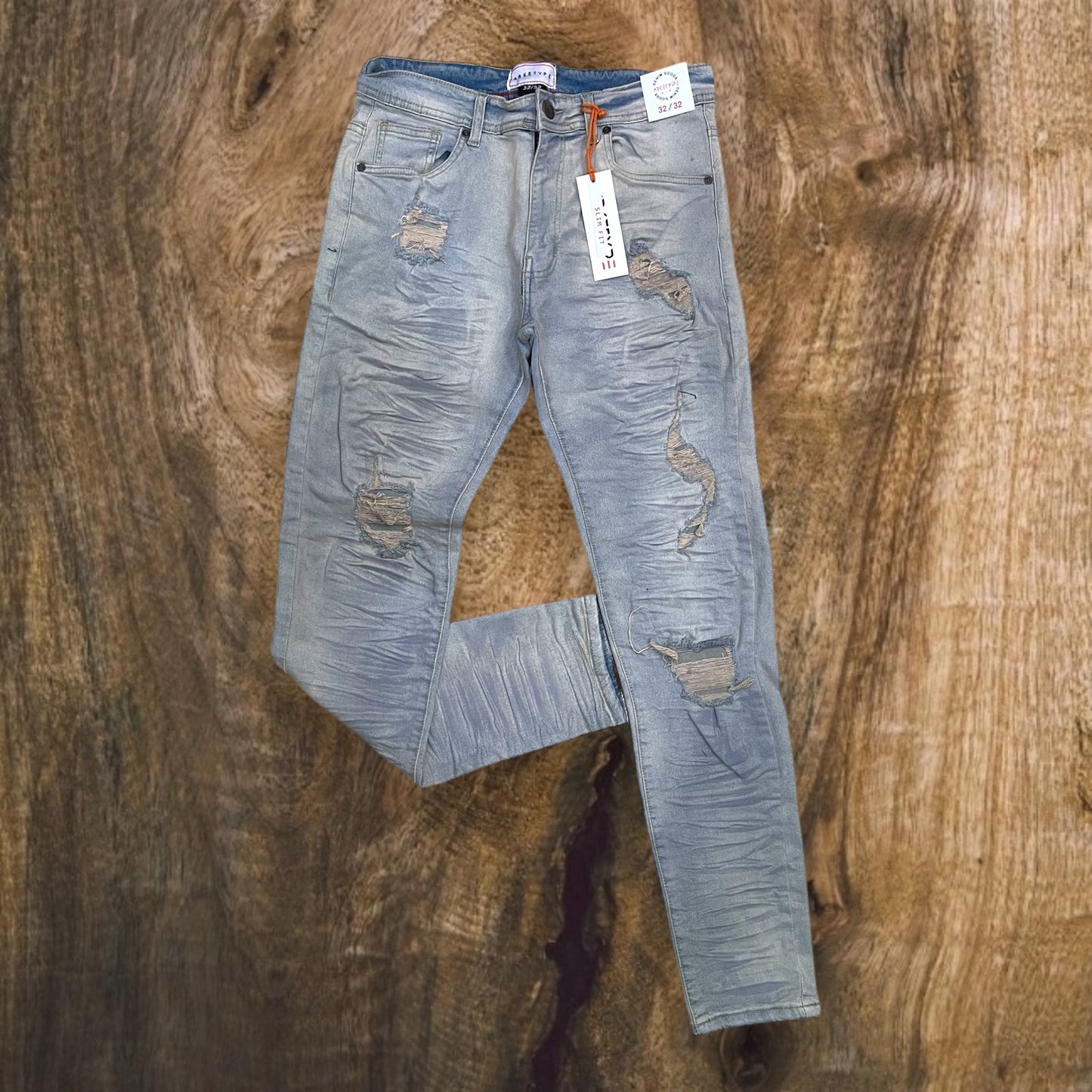 P515 - Full Crinkle Slim-Fit Stretch Jeans
