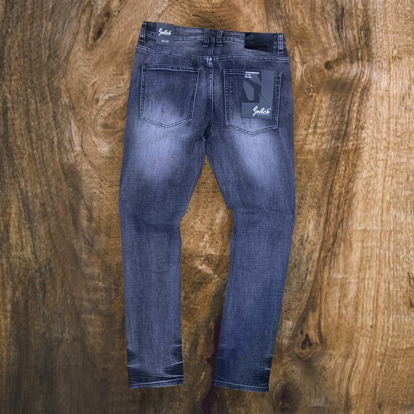 SS4657 - Premium Washed Ripped Slim-Fit Stretch Jeans