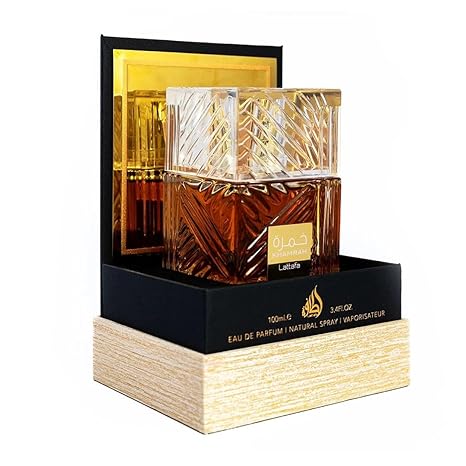 Lattafa Khamrah for Unisex Eau de Parfum Spray, 3.4 Ounce / 100 ml
