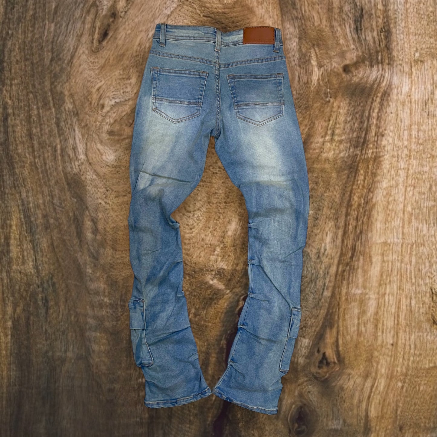 P444K - Boys' 8-18 Timeless Stacked Cargo Pocket Jeans