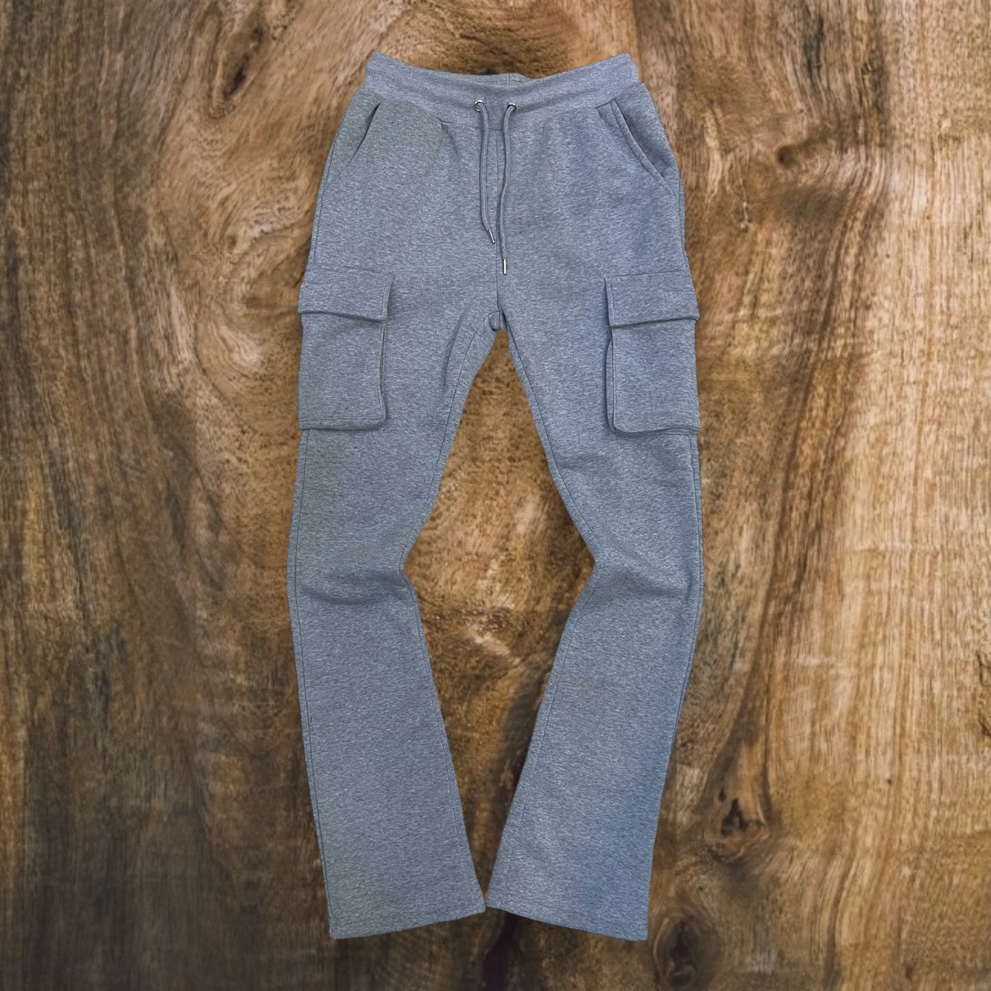 FB3423 - Cozy Cargo Pocket Fleece Stacked Pants