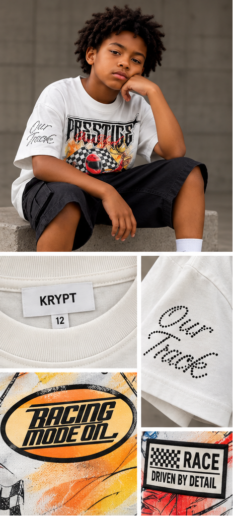 WH-KR615K - Boy's/Kid's Prestige with Rhinestones Graphic T-shirts