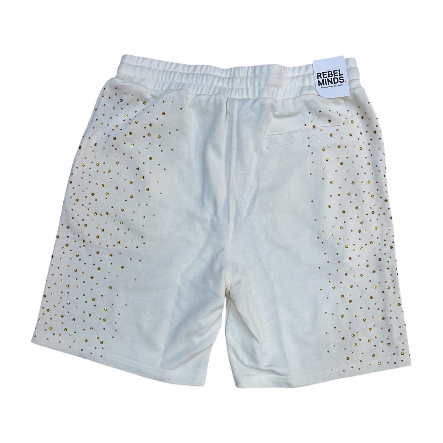 610-11965 - Rhinestone Galaxy French Terry Fleece Shorts
