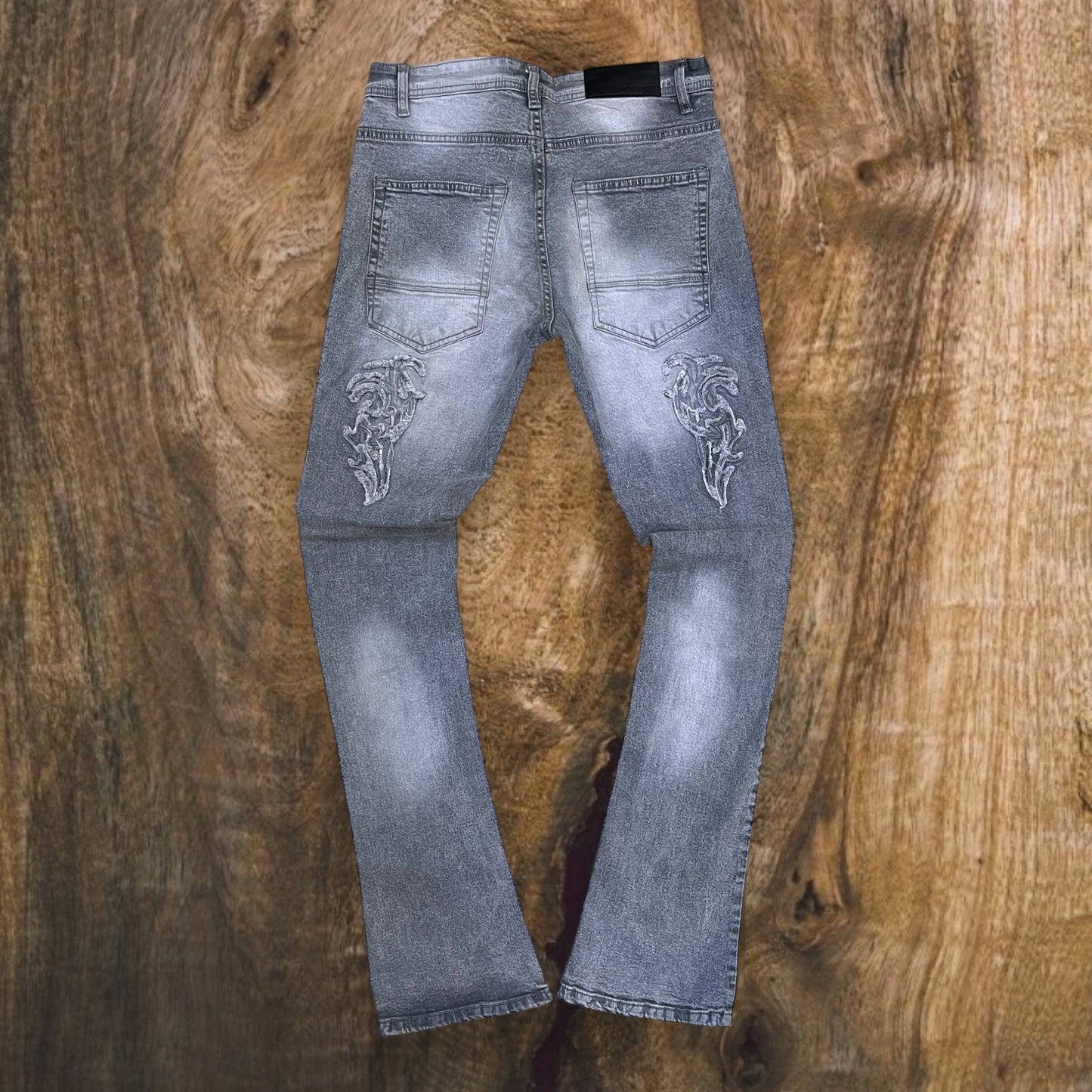 P524 - Premium Tribal Stacked Flare Jeans
