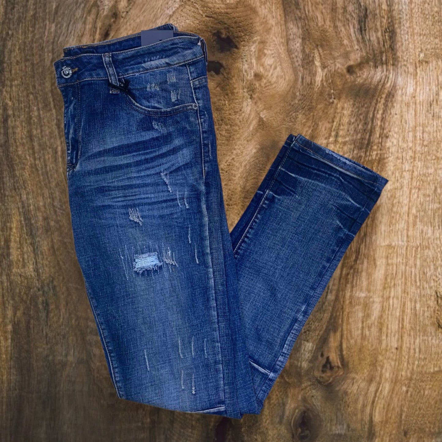 SS4657 - Premium Washed Ripped Slim-Fit Stretch Jeans