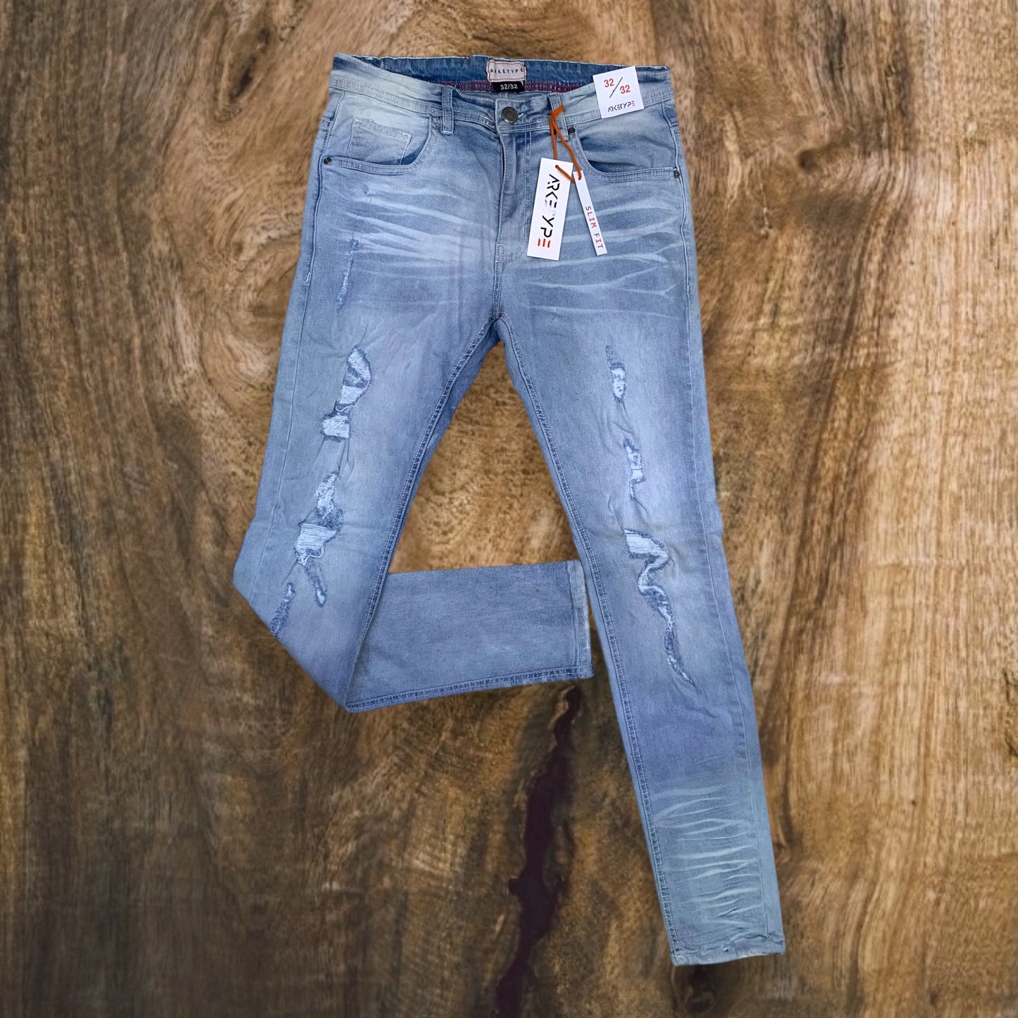 PC03 - Core Ripped Slim-Fit Stretch Jeans
