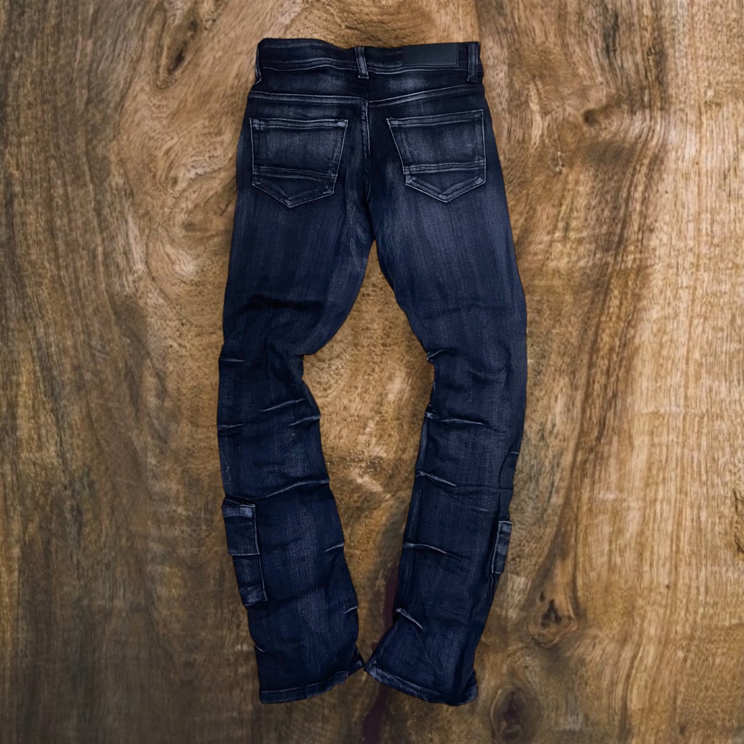 P444K - Boys' 8-18 Timeless Stacked Cargo Pocket Jeans