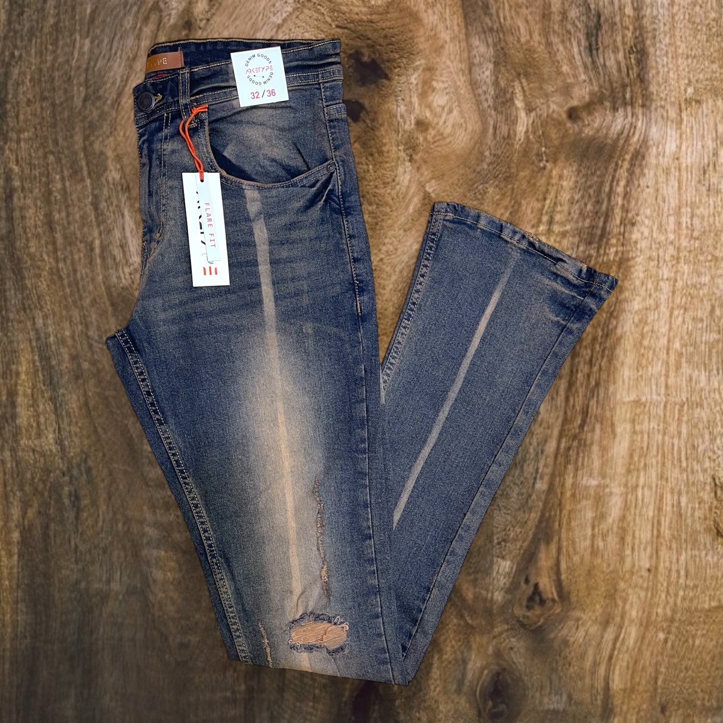 P544 - Gala Stretch Stacked Flare Jeans