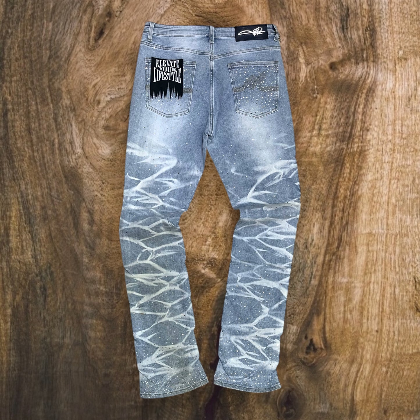 PMJ21F25-119 - Riviera F&B Rhinestone Stacked Flare Jeans