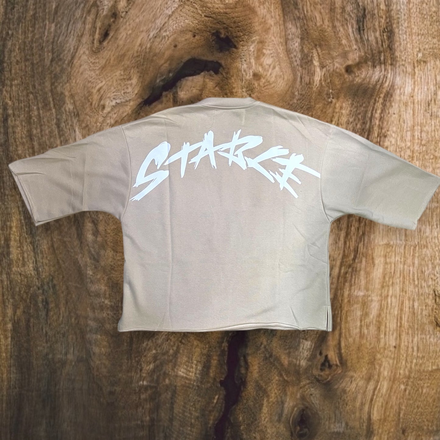 T1250 - Stable Cropped Top T-Shirt (Beige)