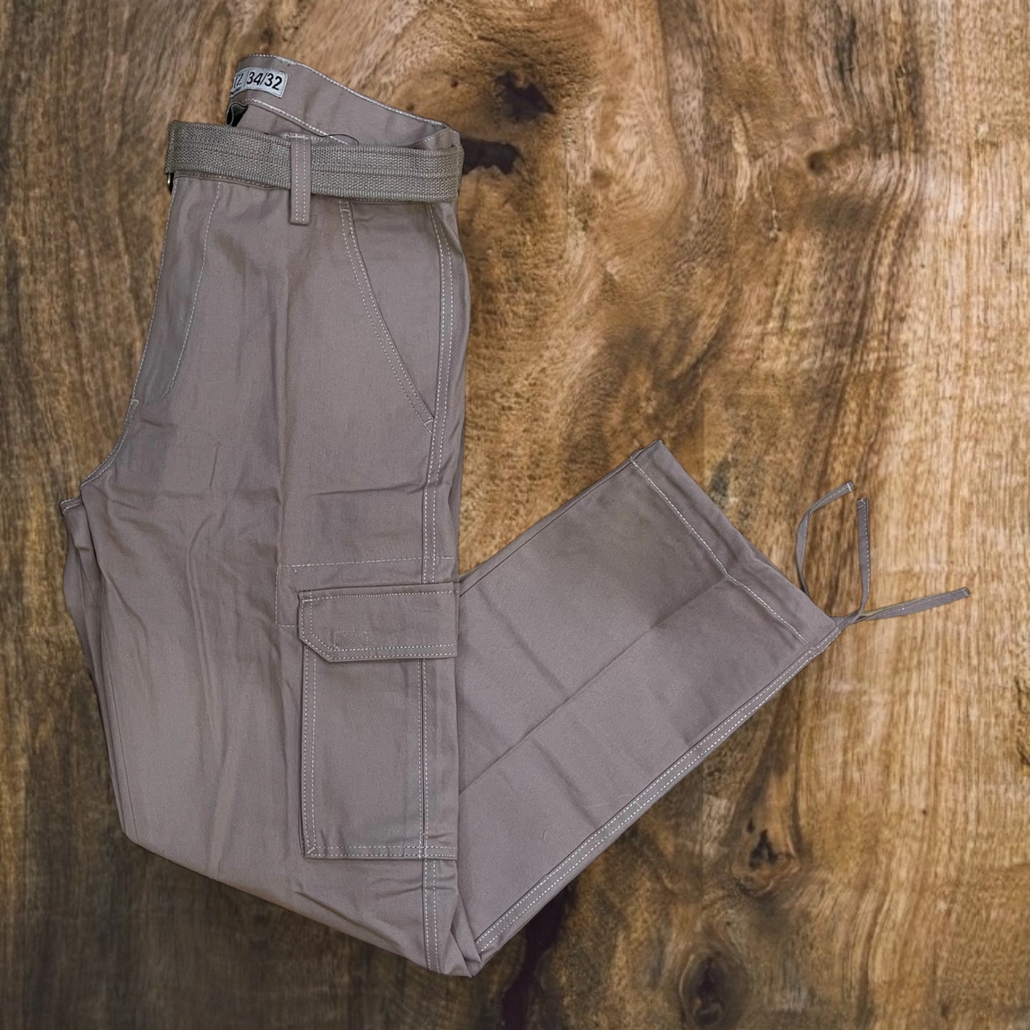 KP610 - Basic Twill Cargo Pocket Straight-Fit Pants