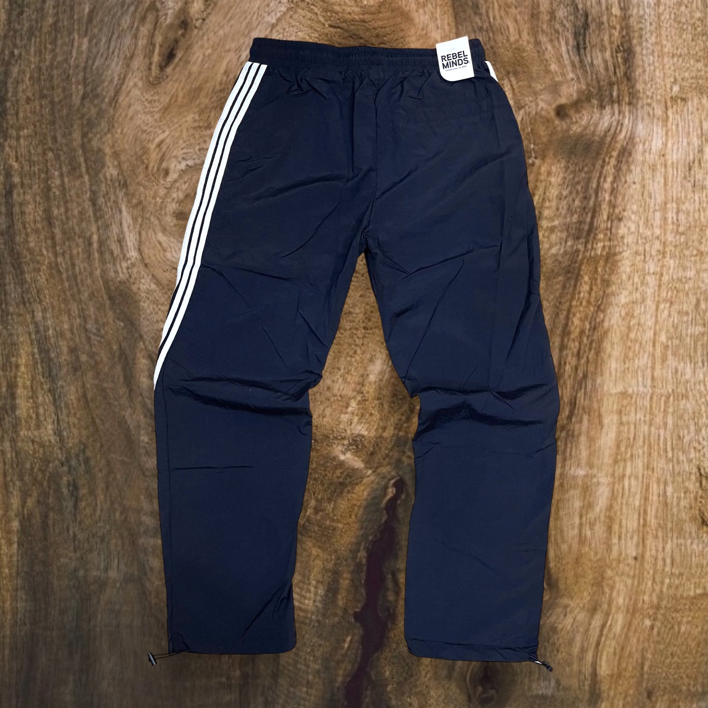 100-490- Bent Stripes Nylon Straight-Fit Pants