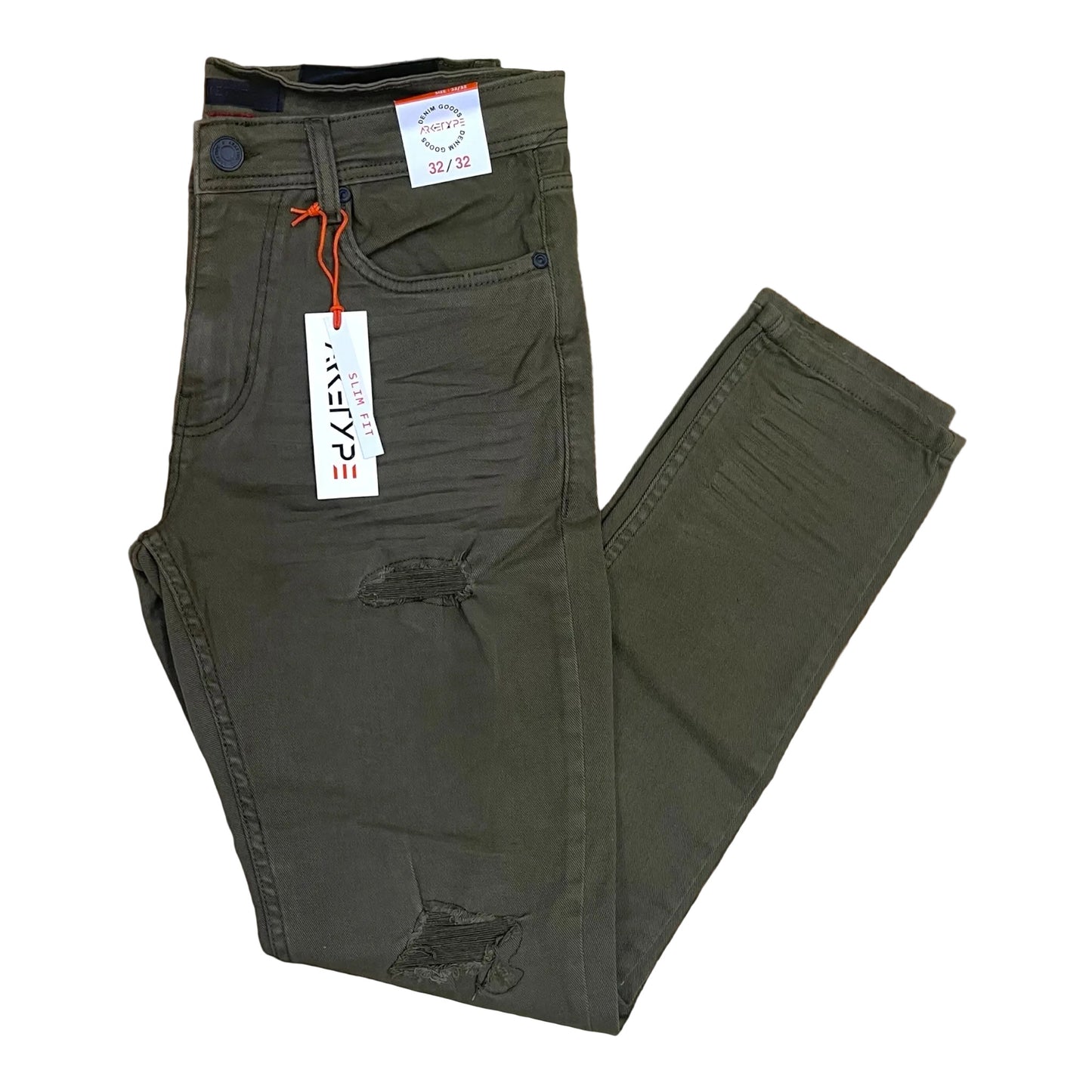 P503 - Twill Ripped Slim-Fit Stretch Jeans