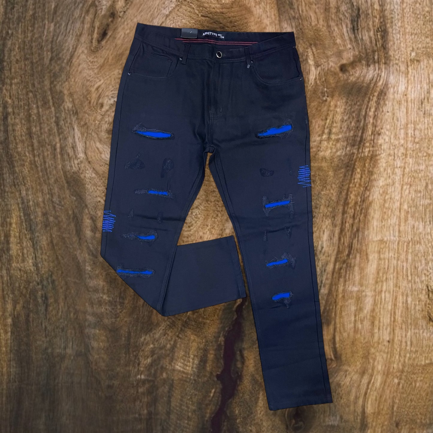 P2245 - Color Backing Straight-Fit Jeans