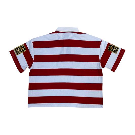 WH-SM6194 - Rever Rugby Collared Cropped Top with Studs
