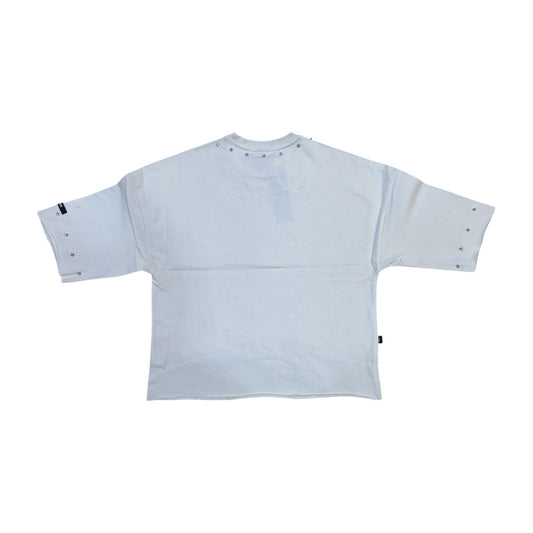 WH-SW6155 - Saint with Studs Cropped Top Graphic T-Shirt