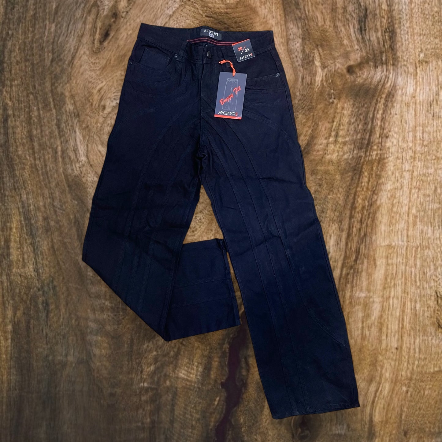 P437 - Multi Panel Baggy-Fit Jeans