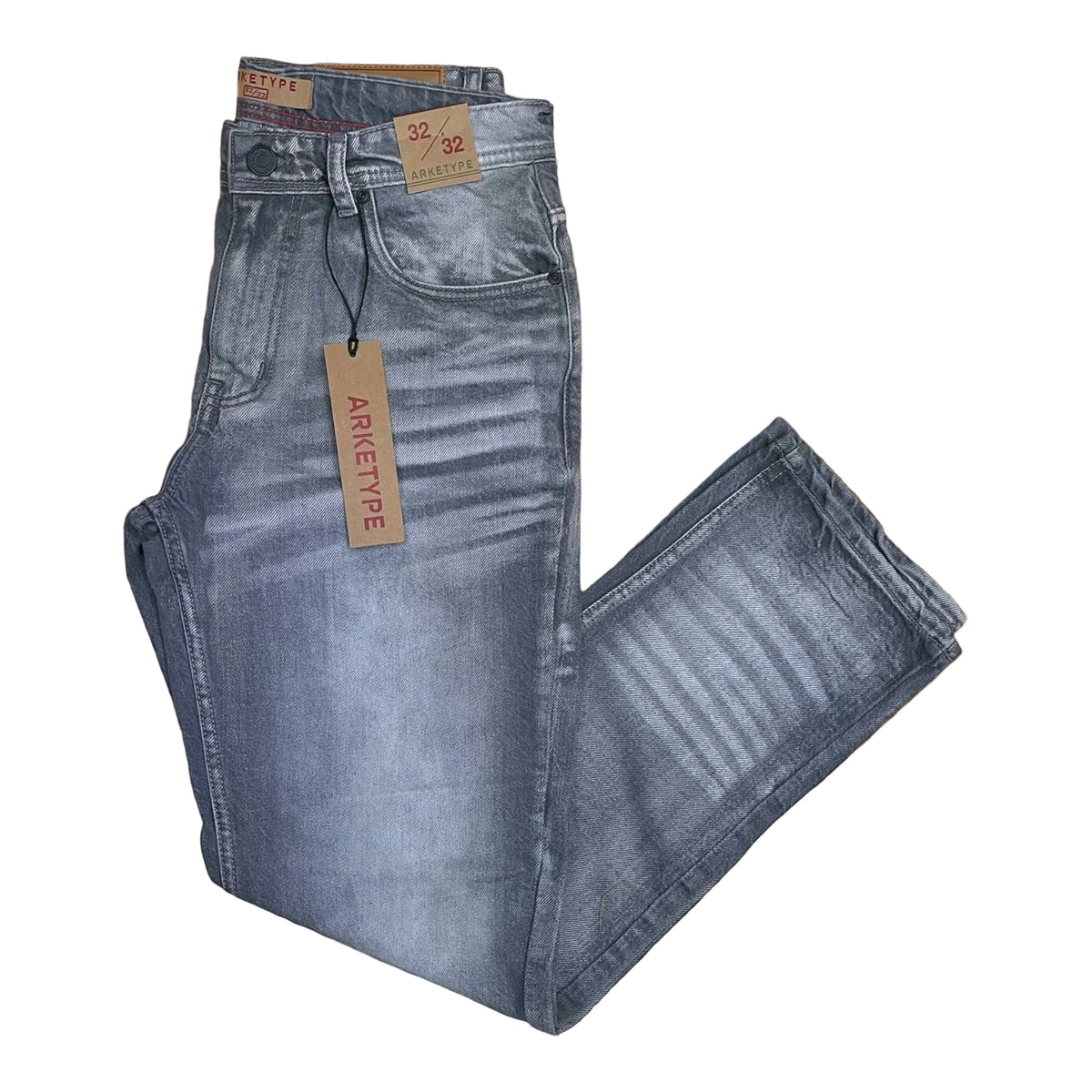 PC01 - Basic Whisker Relaxed-Fit Jeans