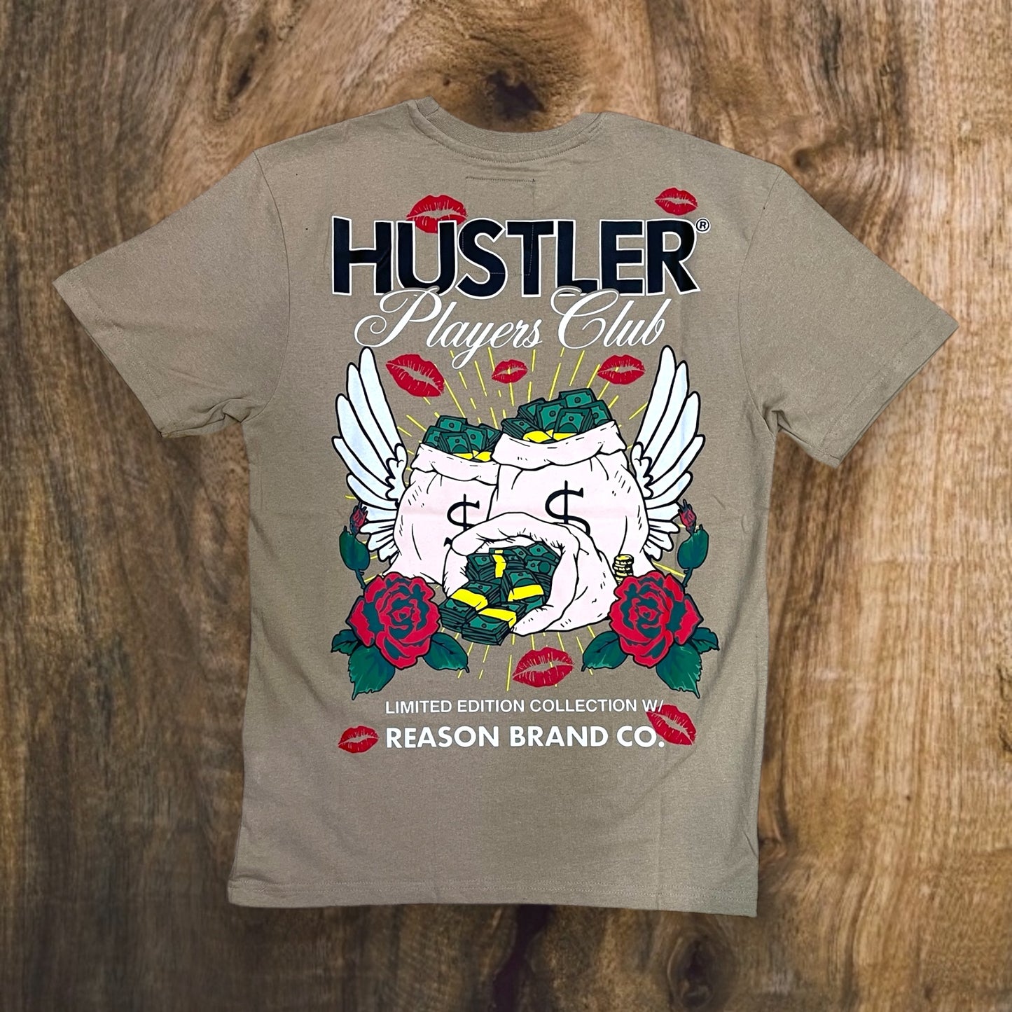 RSP-178 - Hustler Players Club Graphic T-Shirt (Clay)
