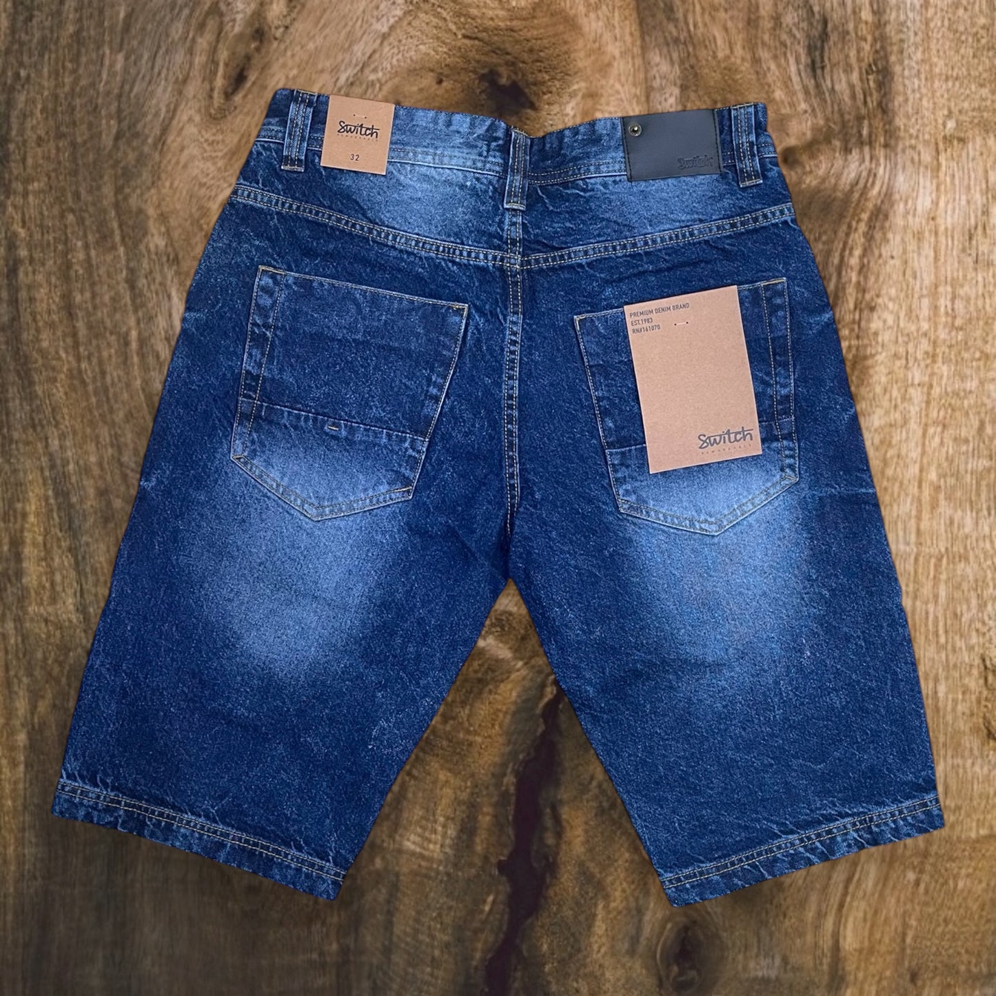 SS5700 - Premium Distressed Rip & Repair Non-Stretch Denim Shorts