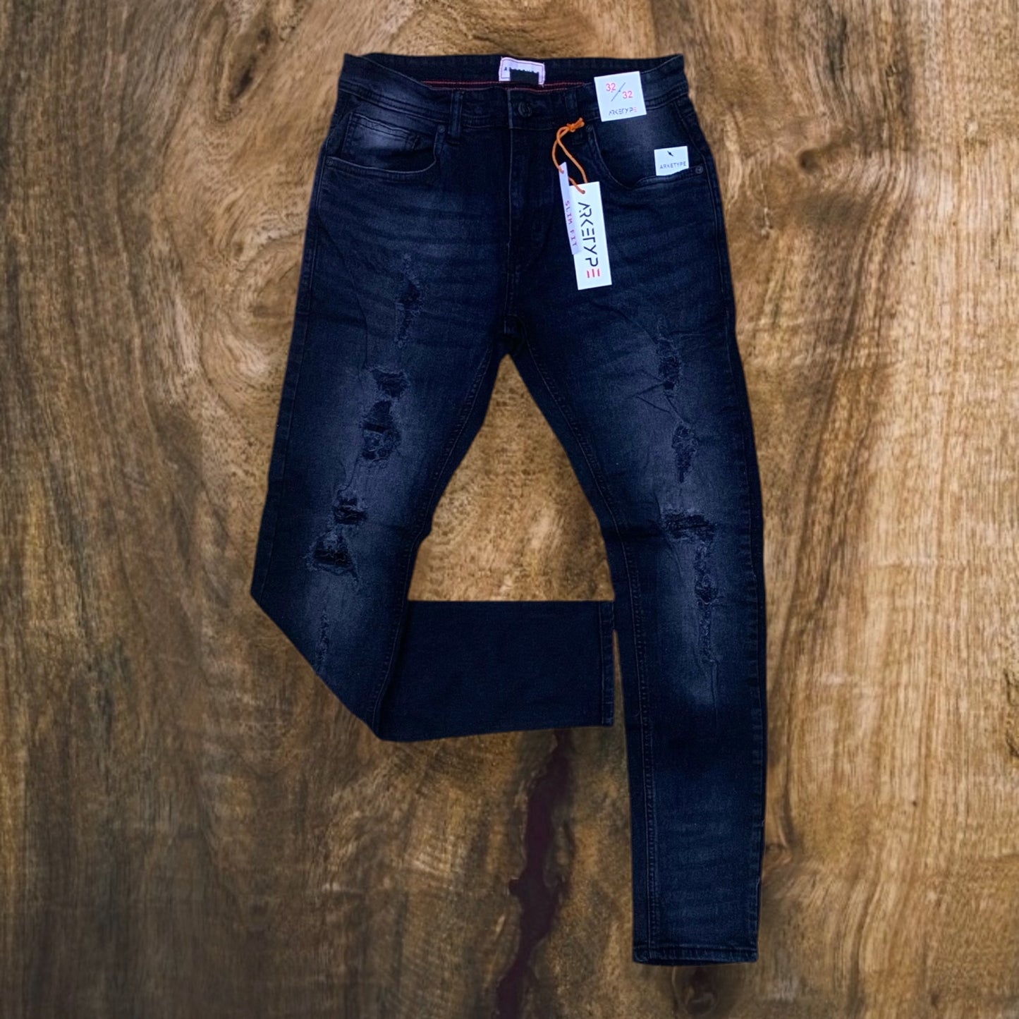 PC03 - Core Ripped Slim-Fit Stretch Jeans