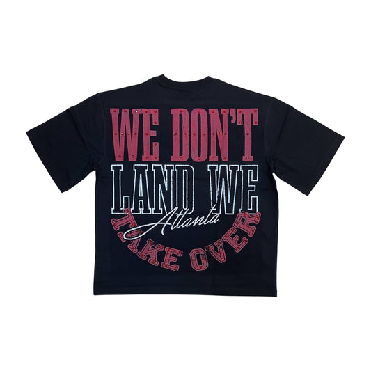 WH-RK1482052 - Take Over ATL with Rhinestones n Studs Boxy Graphic T-Shirt