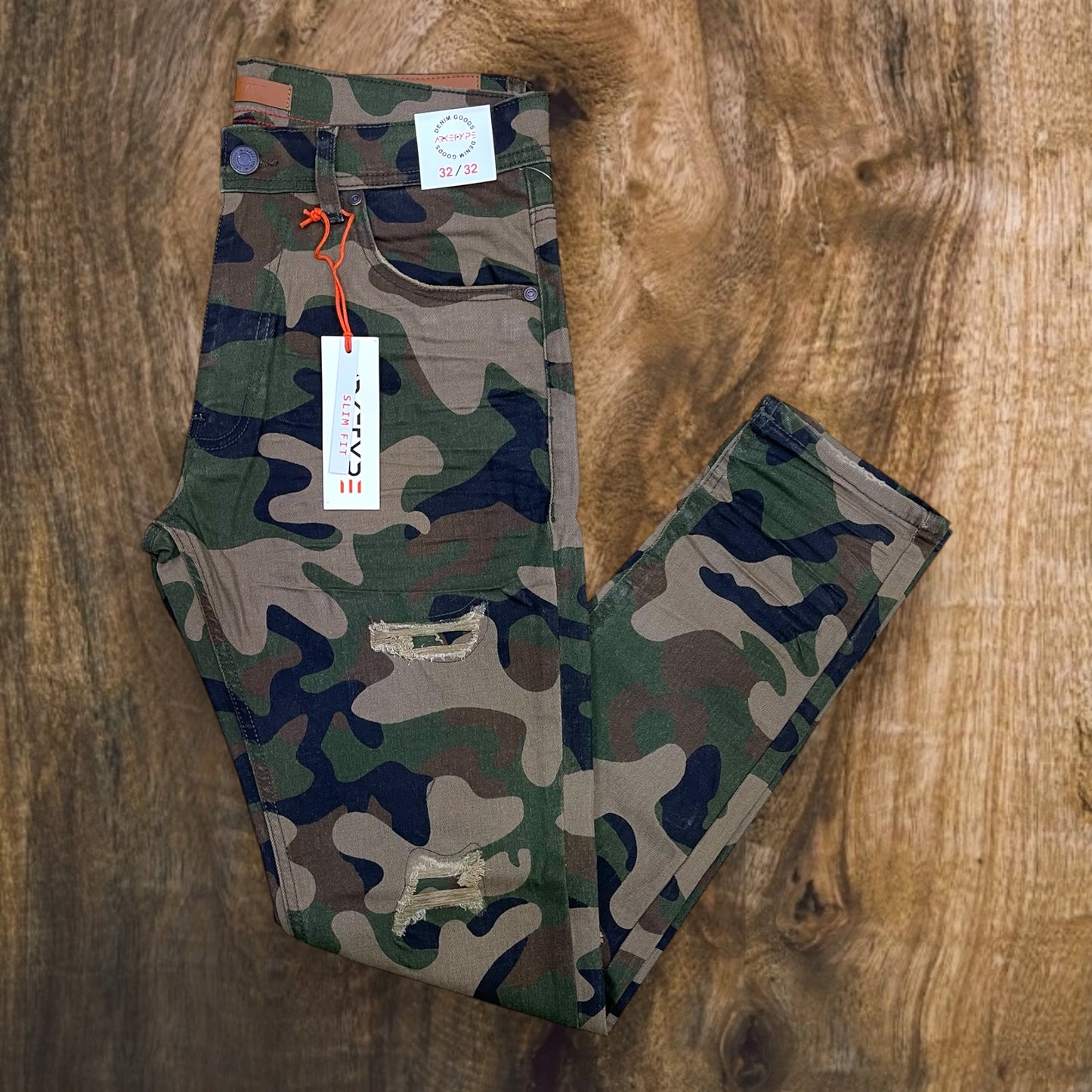 P503 - Twill Ripped Slim-Fit Stretch Jeans