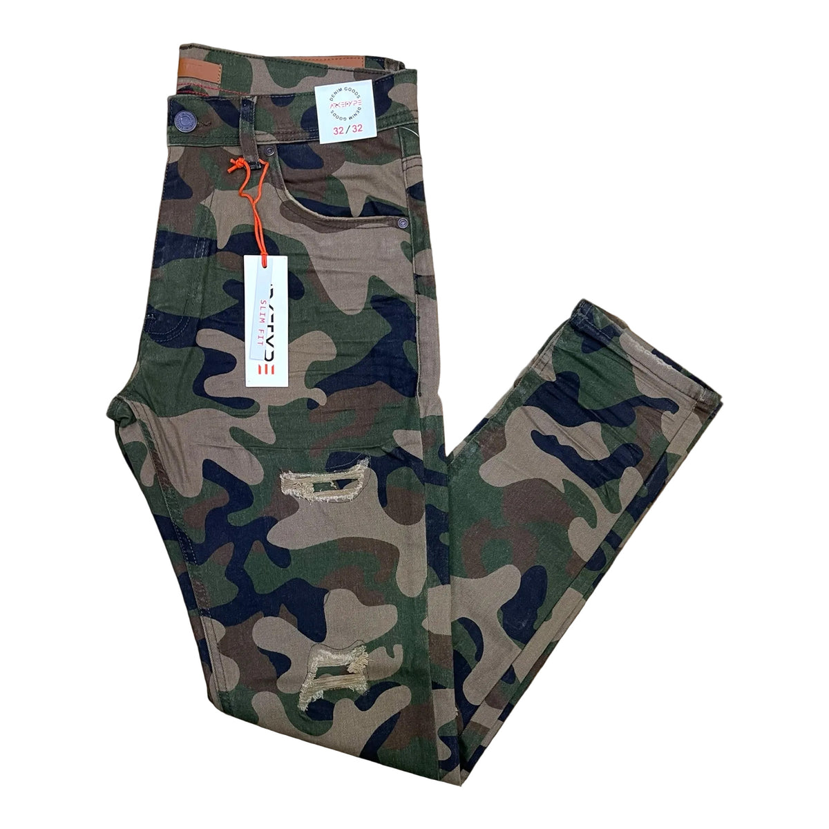 P503 - Twill Ripped Slim-Fit Stretch Jeans