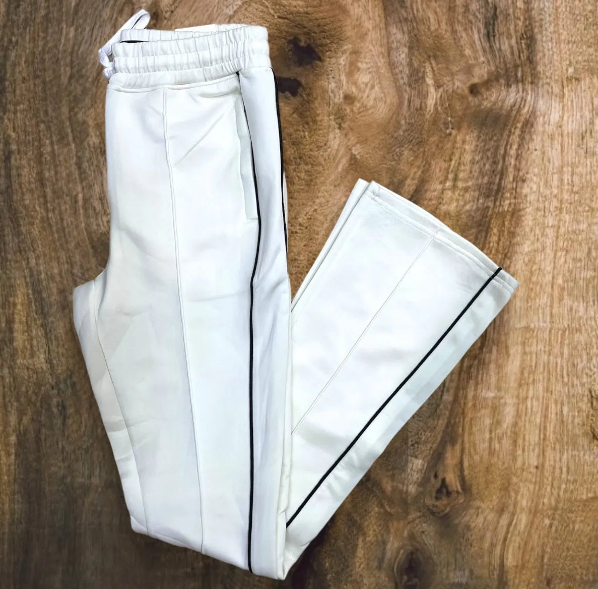 100-470 - Track Stacked Fit Pants (Cream)