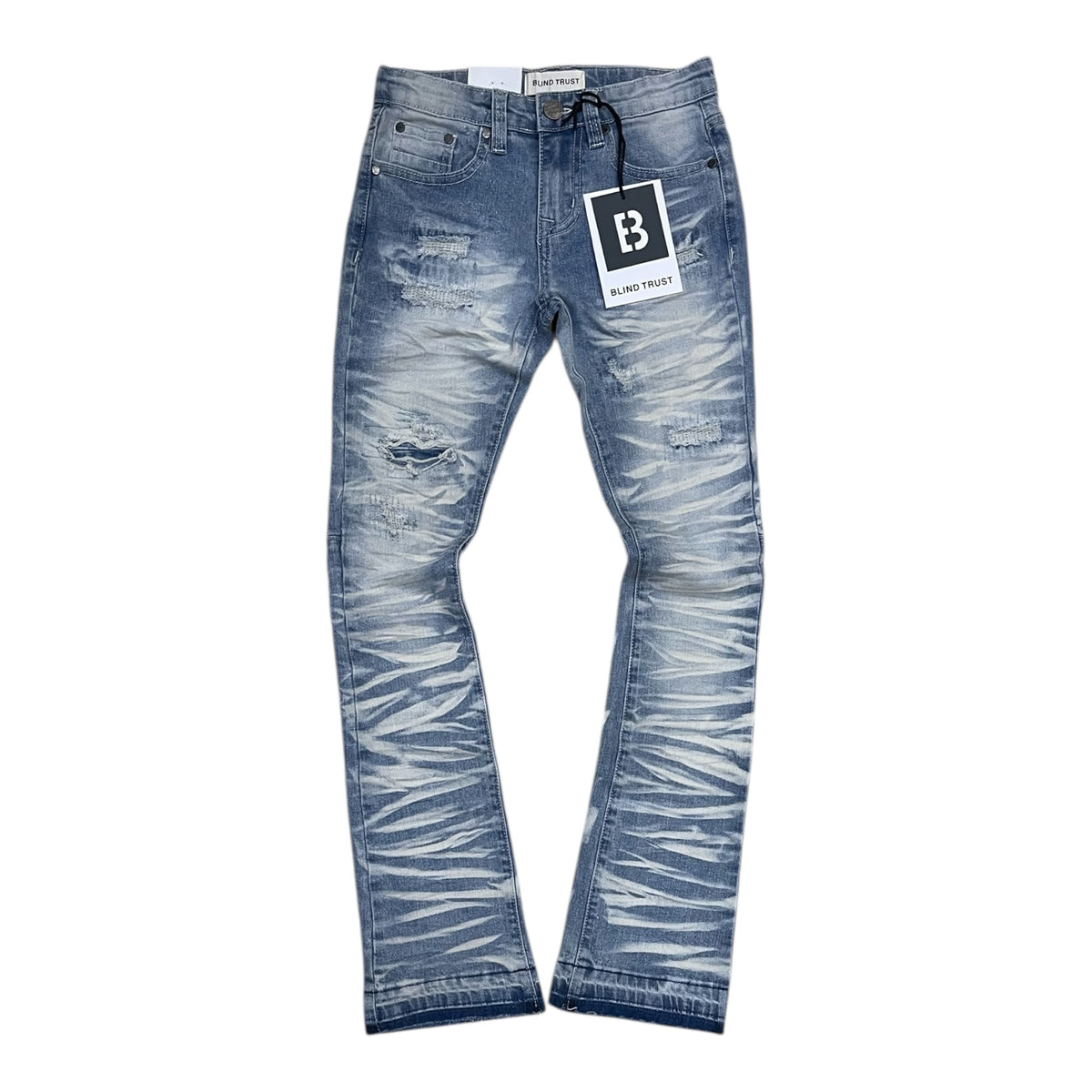 BTP25271K - Boy's/Kid's Rip & Repair Stacked Flare Jeans