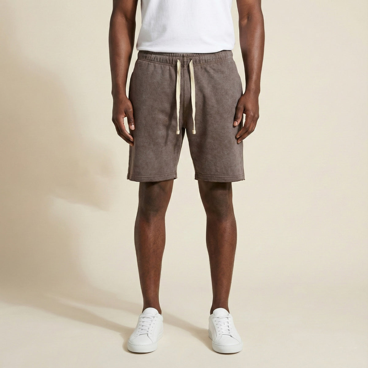 S534 - Faded French Terry Regular-Fit Shorts
