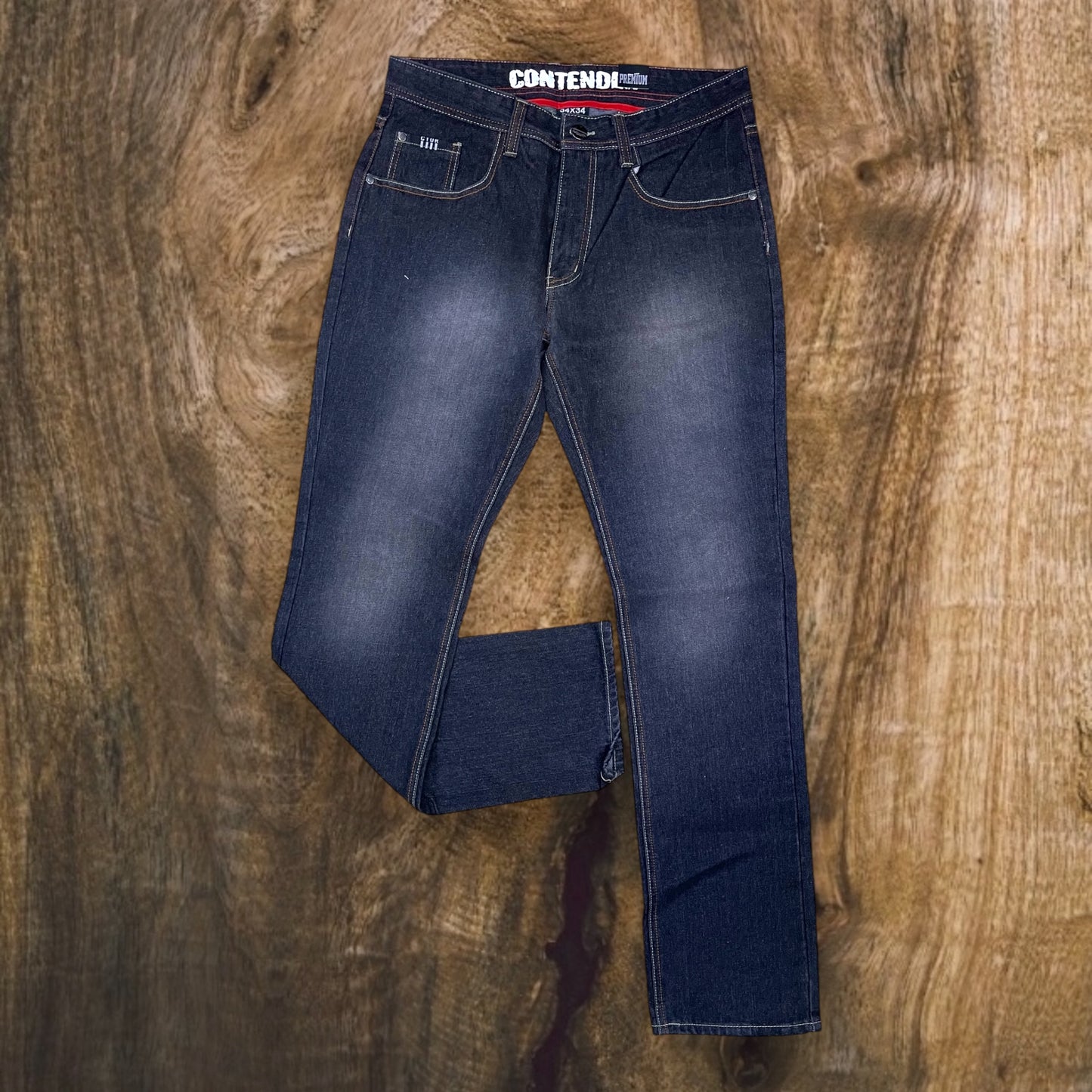 8RD80 - Basic Washed Relaxed-Fit Denim Pants