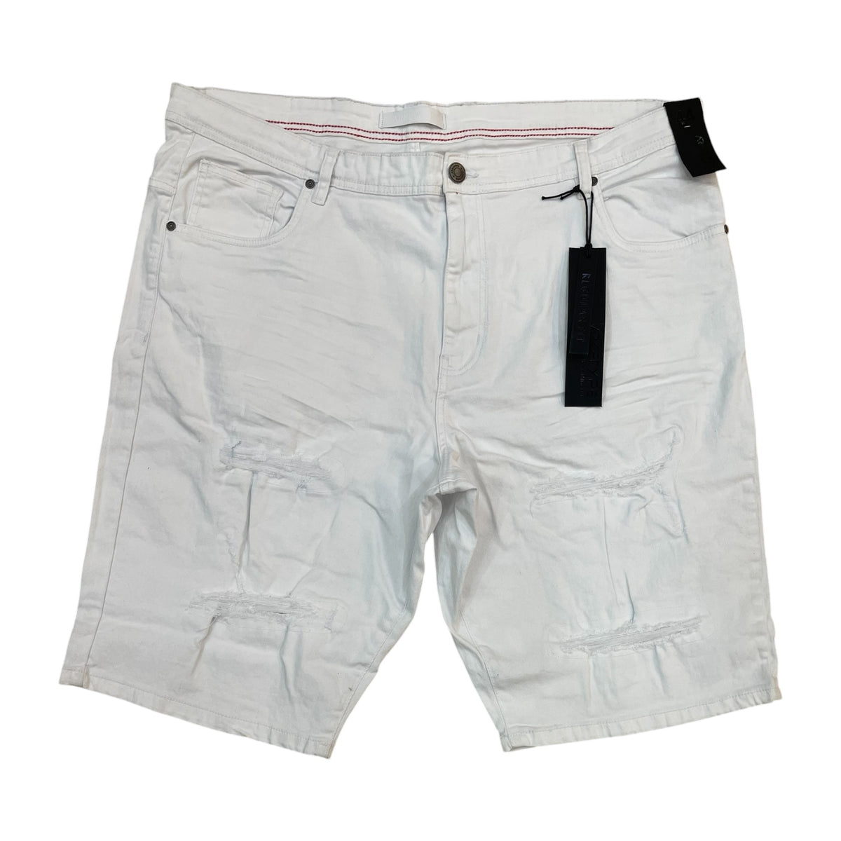 SC02X - Big Men's Core Twill Ripped Slim-Fit Stretch Shorts
