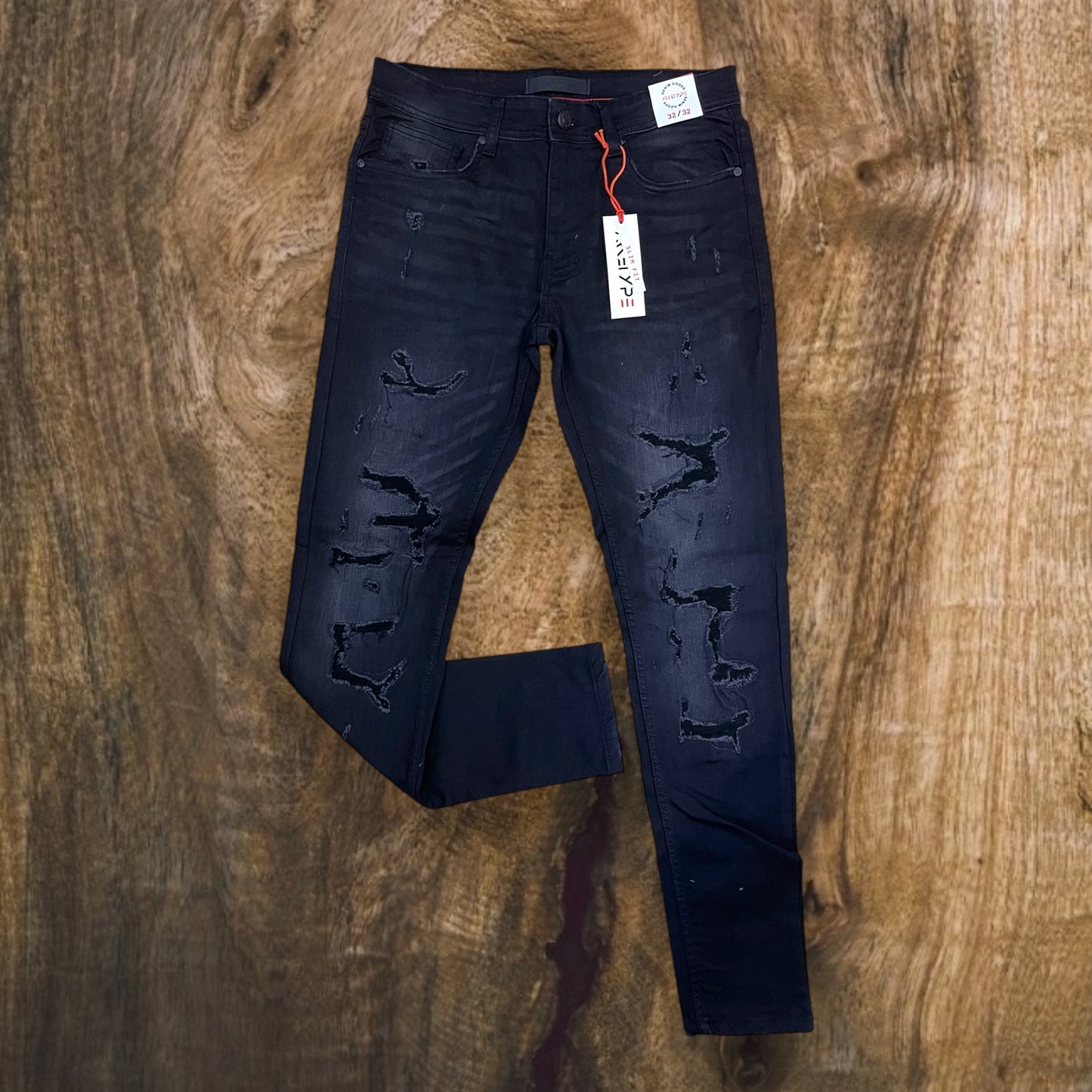 P502 - Laredo Ripped Slim-Fit Stretch Jeans
