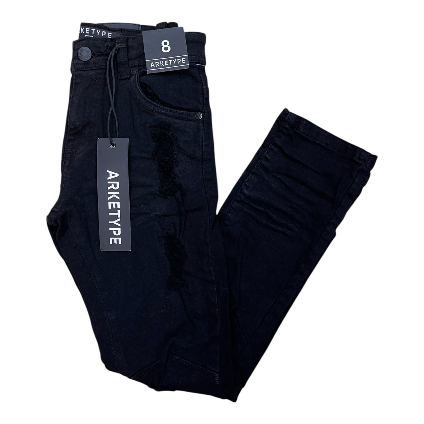 P412K - Boy's/Kids Double Whisker Slim-Fit Stretch Jeans