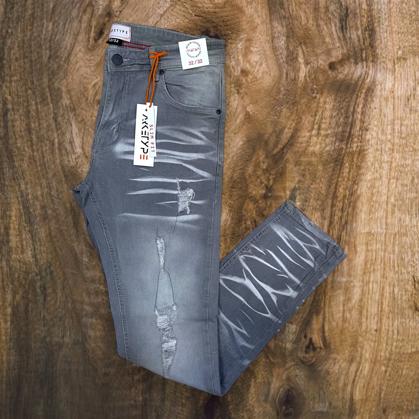PC03 - Core Ripped Slim-Fit Stretch Jeans