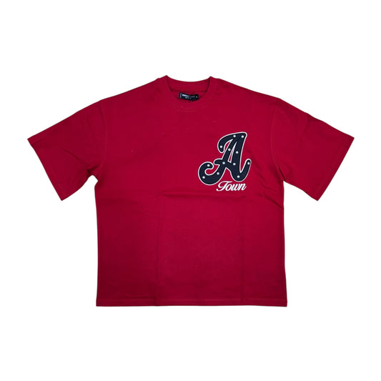 WH-RK1482066 - Atlanta with Rhinestones n Studs Boxy Graphic T-Shirt