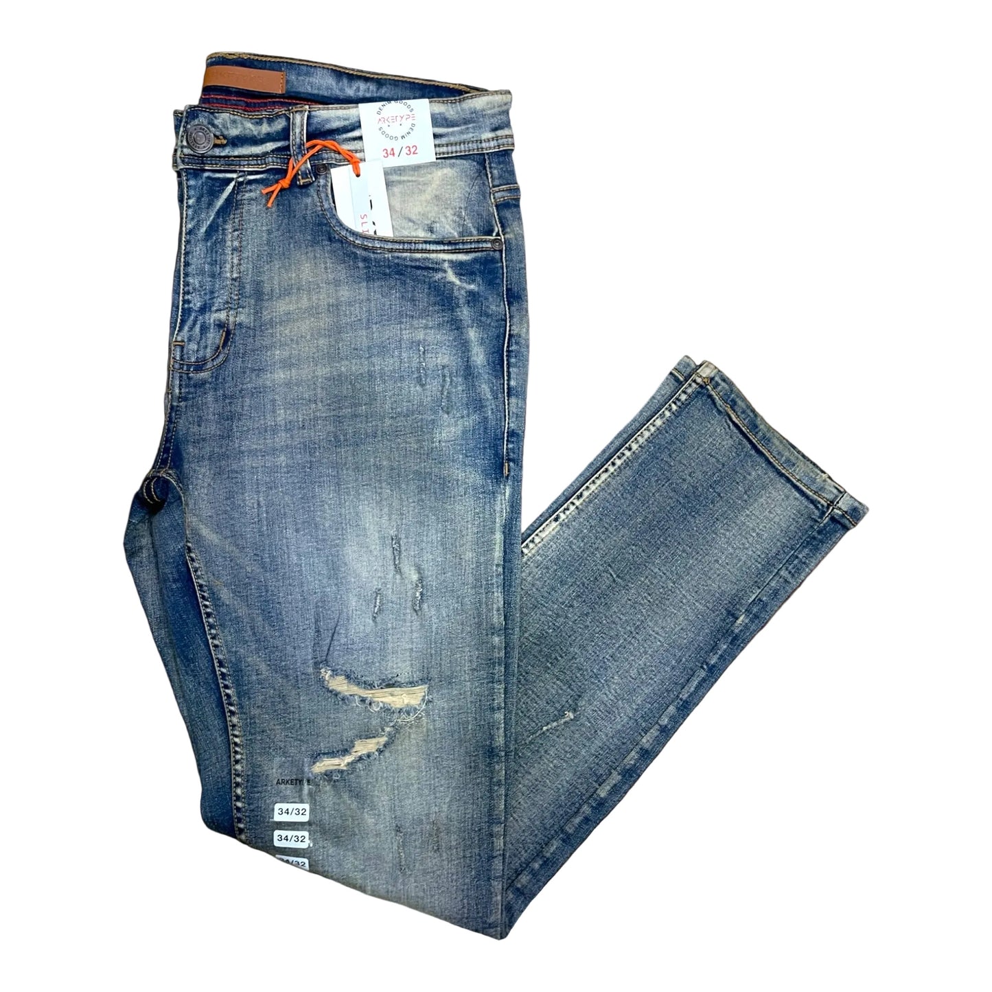 WH-P502 - Laredo Ripped Slim-Fit Stretch Jeans
