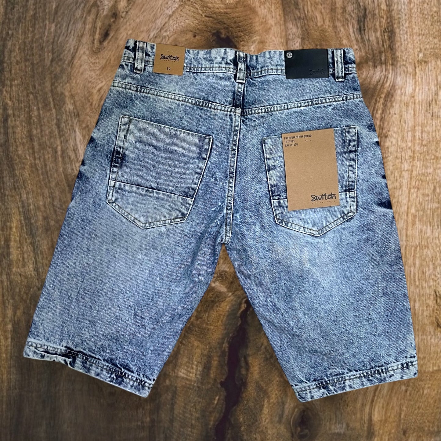 SS5700 - Premium Distressed Rip & Repair Non-Stretch Denim Shorts