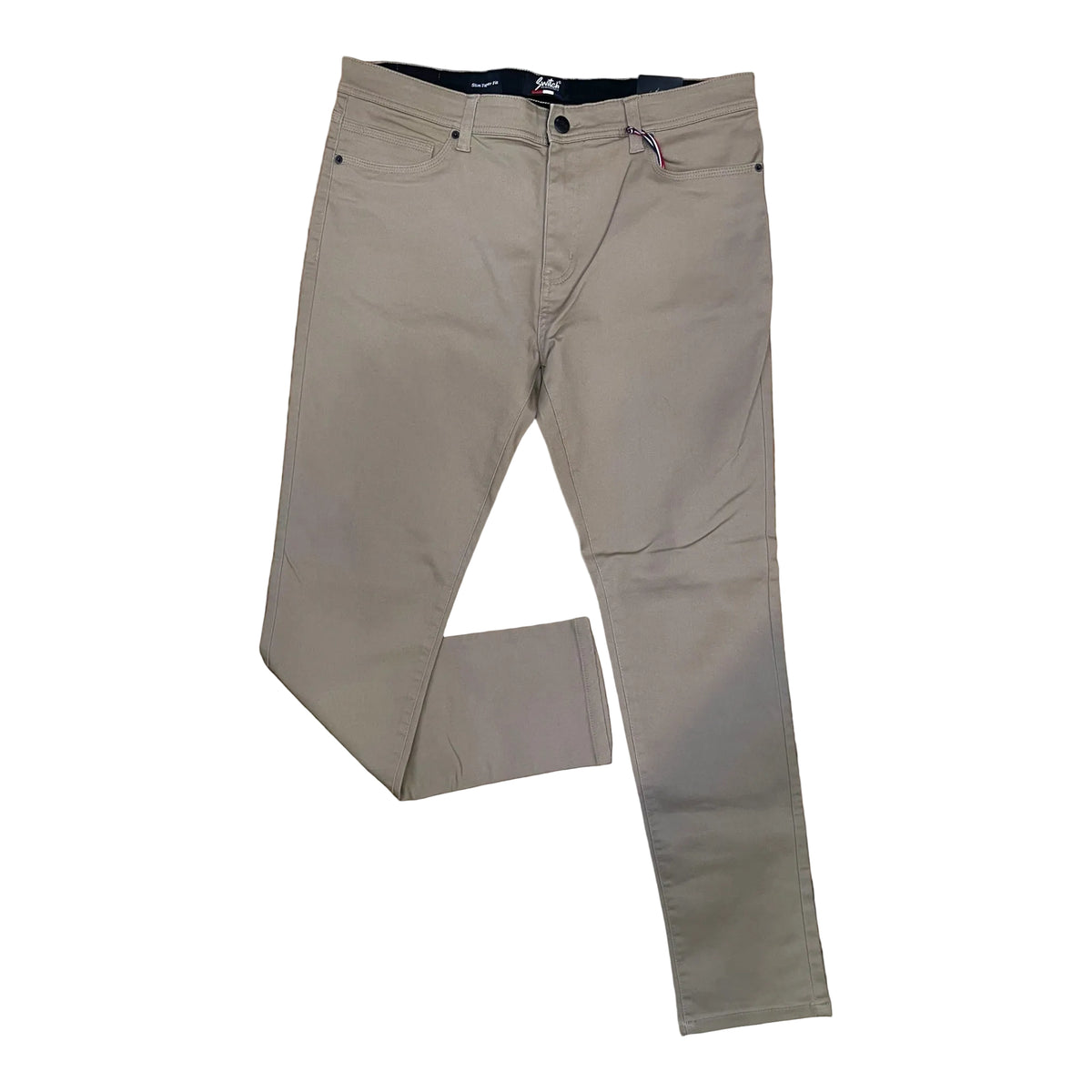 Switch Span Twill Casual Slim-Fit Stretch Pants in beige