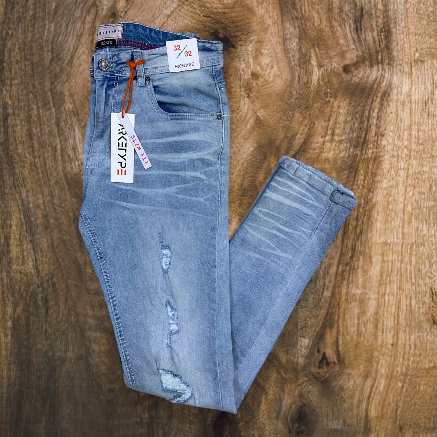 PC03 - Core Ripped Slim-Fit Stretch Jeans