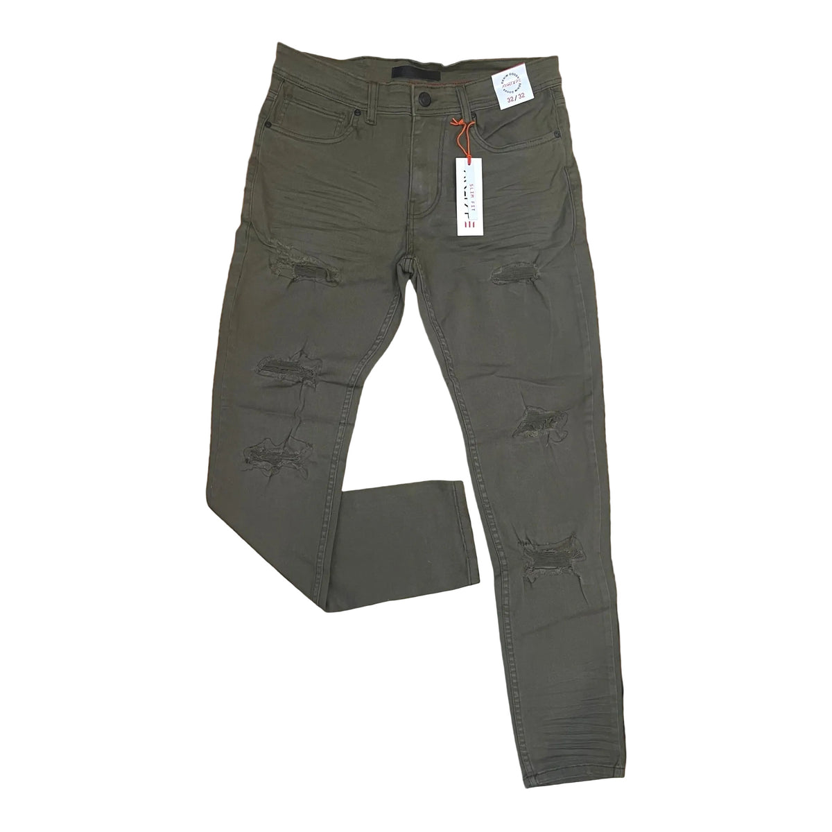 P503 - Twill Ripped Slim-Fit Stretch Jeans