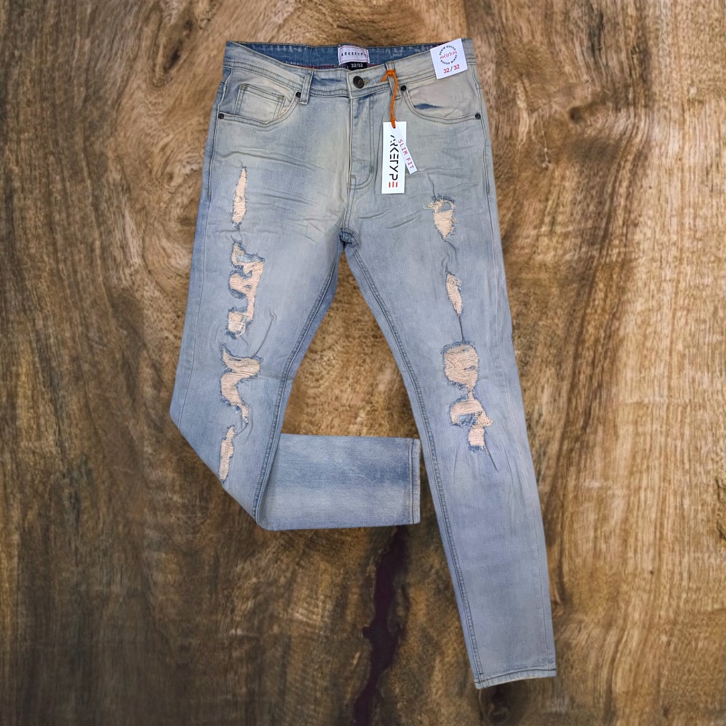 PC03 - Core Ripped Slim-Fit Stretch Jeans