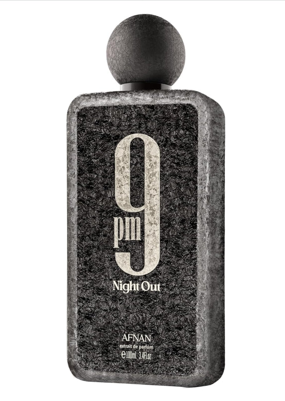 Afnan 9 PM Night Out Unisex Extrait de Parfum, 3.4 Fl. Oz