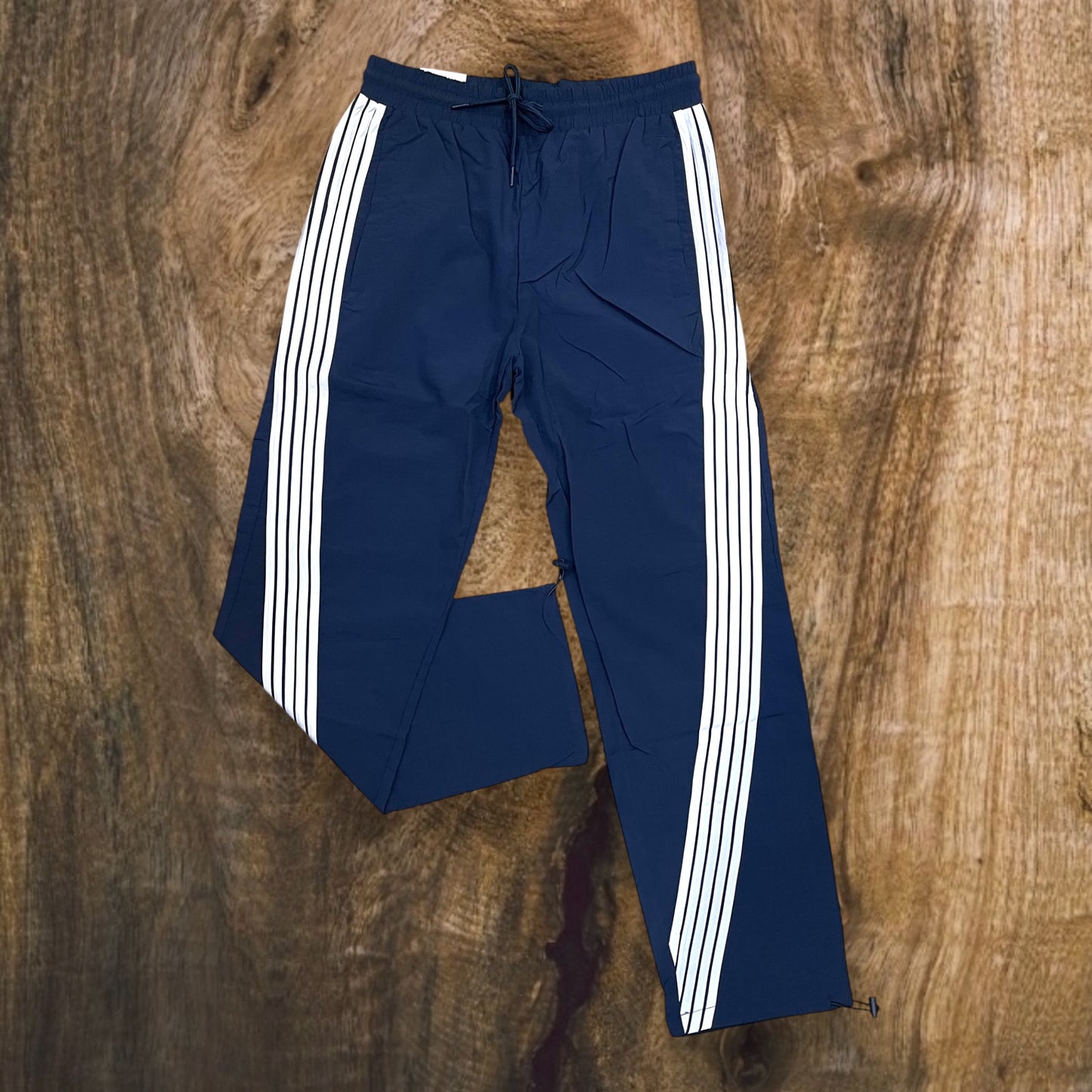 100-490- Bent Stripes Nylon Straight-Fit Pants