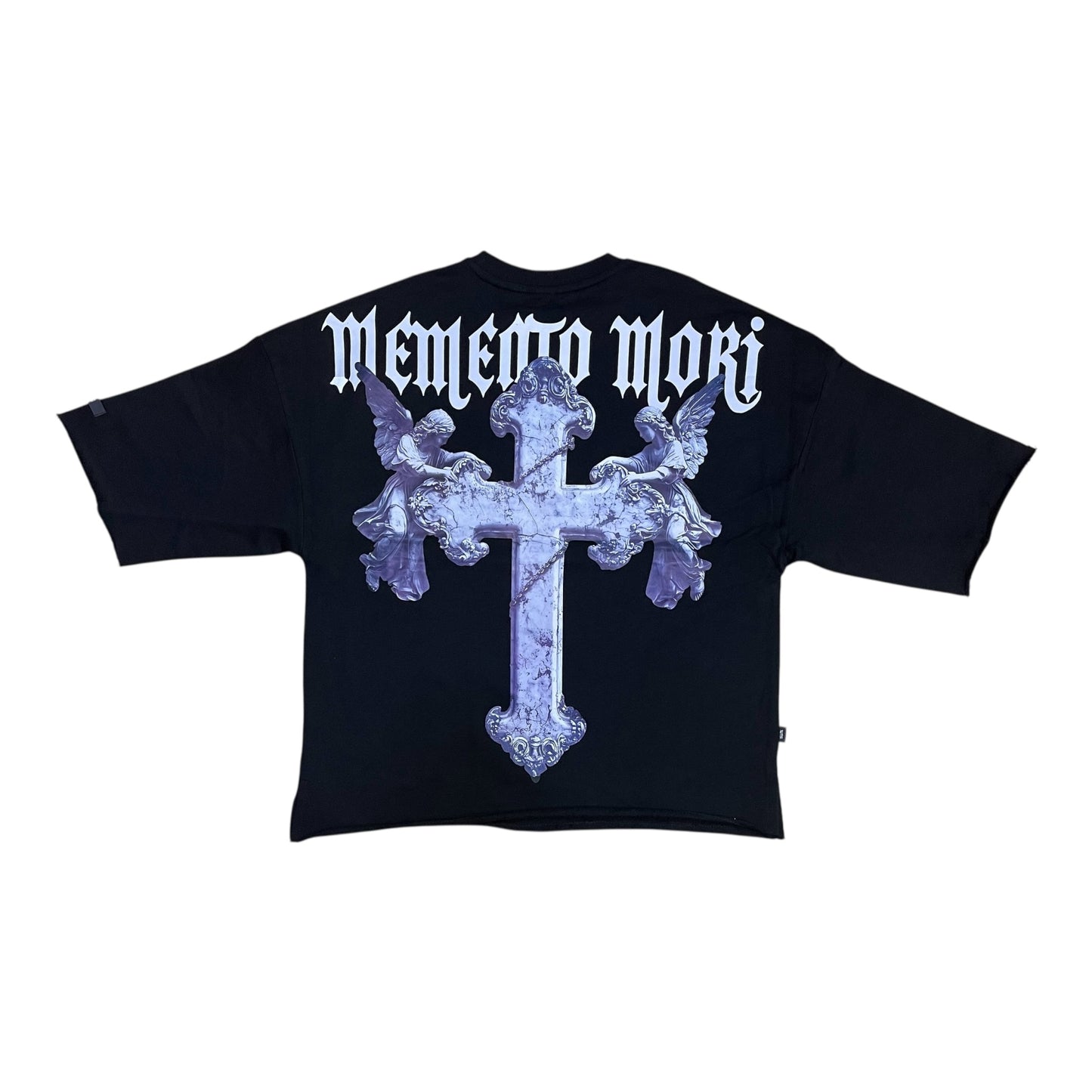 SM6157 - Memento Mori with Studs Cropped Top Graphic T-Shirt